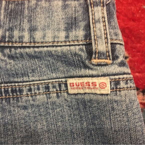 Vintage Guess Floral Embroidered Stretch Flare Denim Jeans  HONG KONG 30/32 - Picture 6 of 12